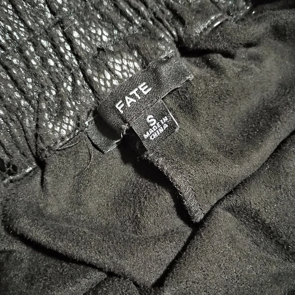 FATE Snakeprint Faux Suede Joggers Ladies Small With Stretch - Zipped Ankles - Picture 5 of 6